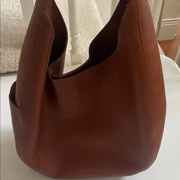 Madewell Rich Tan Leather Hobo Bag - Picture 3 of 7